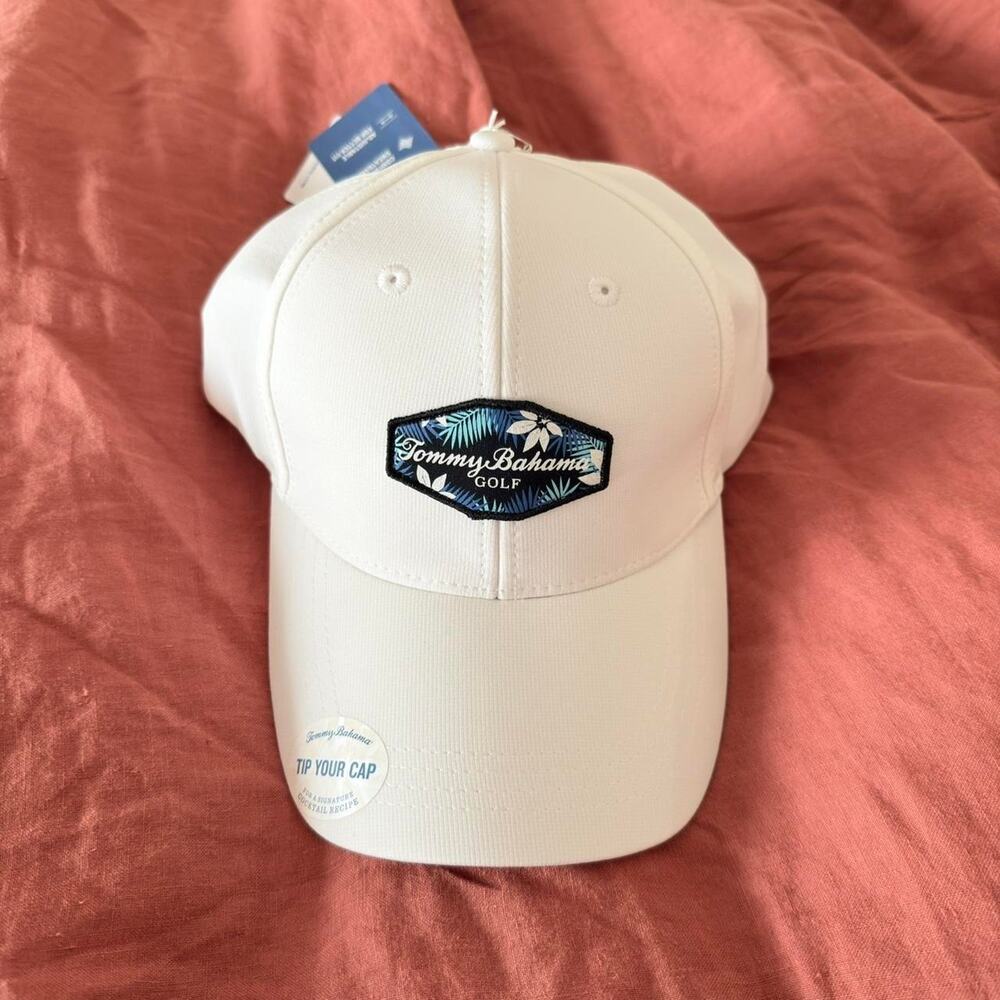 White Tommy Bahama Tip Your Cap Golf Baseball Cap NWT Boat Yacht Vacation Beach